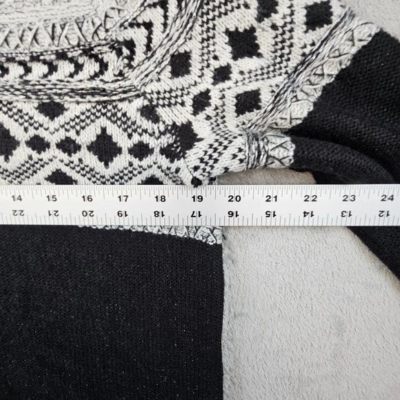Maurices Sweater Women's 0 XS Fair Isle‎ Cowl Neck Metallic Thread Knit Pullover - Picture 8 of 11
